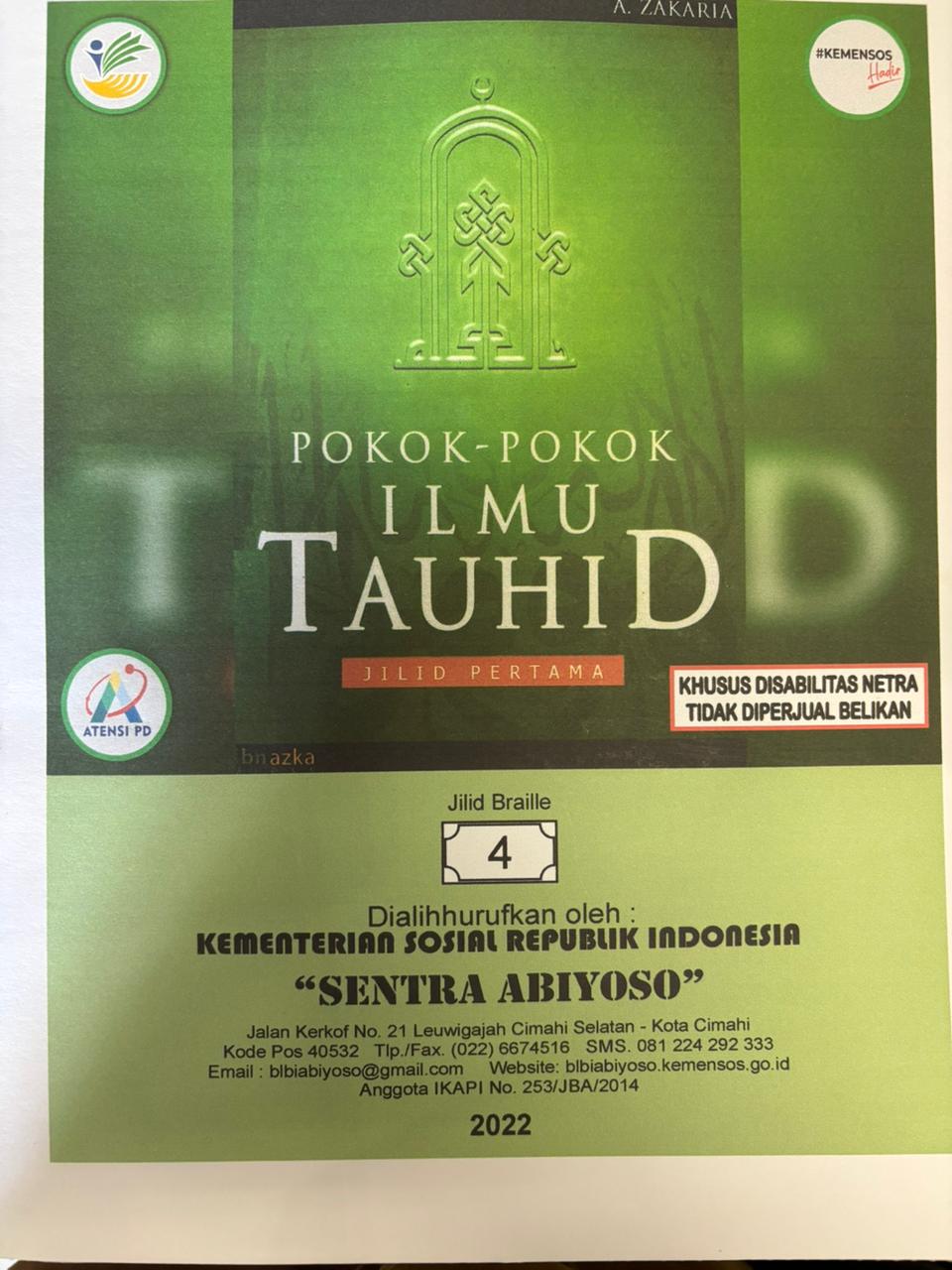 POKOK ILMU TAUHID JILID 4
