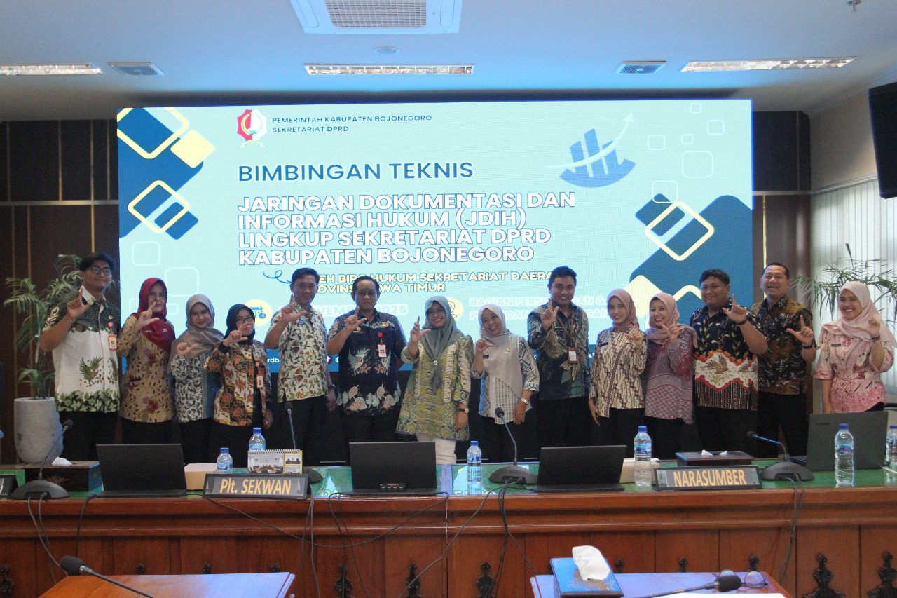 Biro Hukum Jatim Beri Pendampingan Pengelolaan JDIH di Sekretariat DPRD Bojonegoro